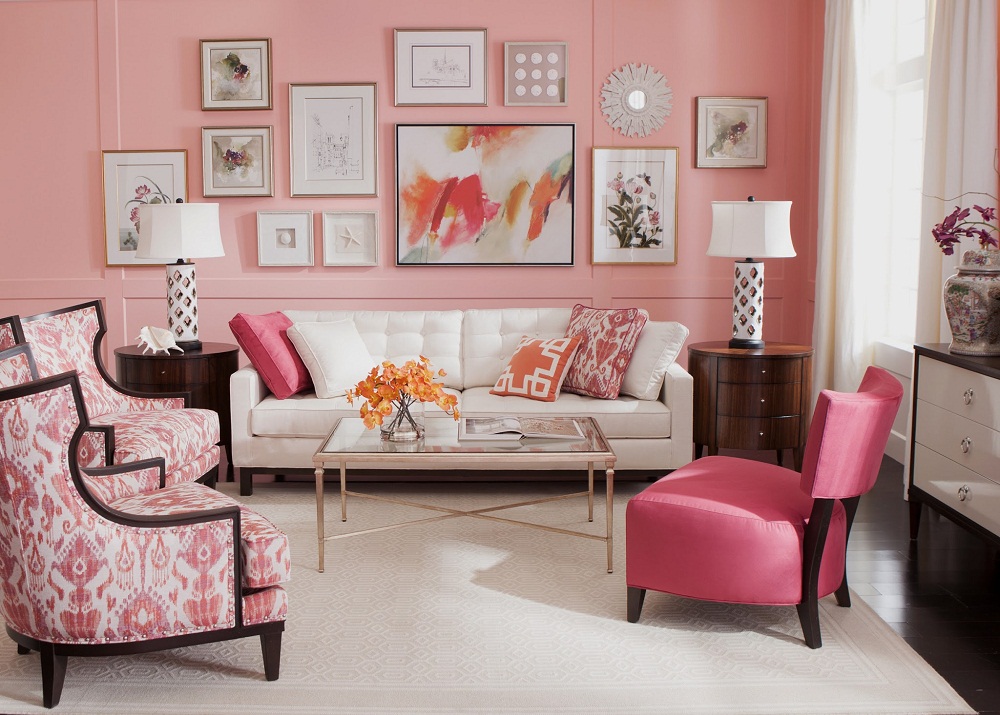 Những mẫu phòng khách mang sắc hồng vừa nhẹ nhàng vừa quyến rũ - Ảnh 5.