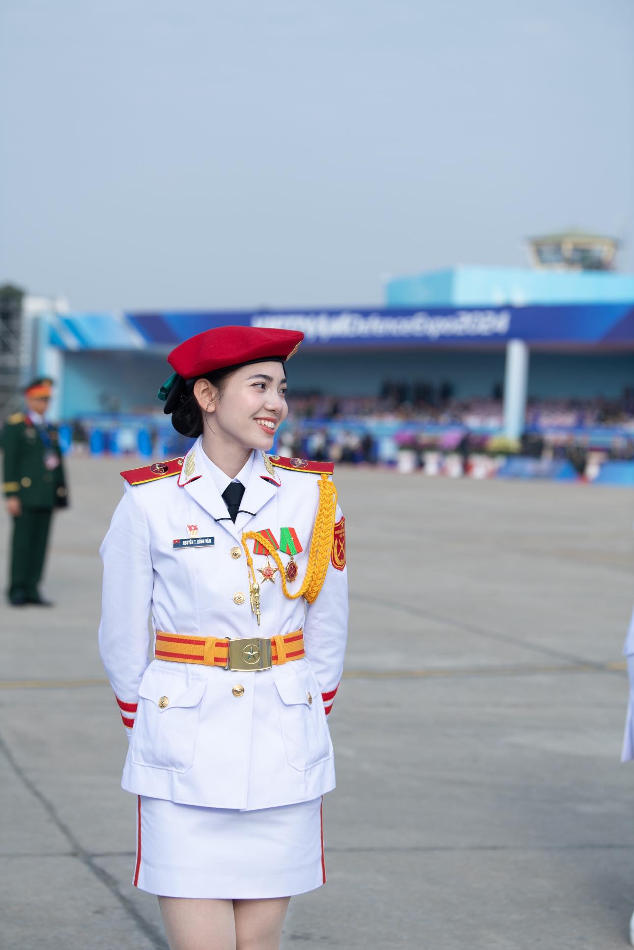 Vẻ đẹp đầy khí chất của nữ chiến sĩ tại Triển lãm Quốc phòng Quốc tế 2024- Ảnh 1. Vẻ đẹp đầy khí chất của nữ chiến sĩ tại Triển lãm Quốc phòng Quốc tế 2024- Ảnh 1.
