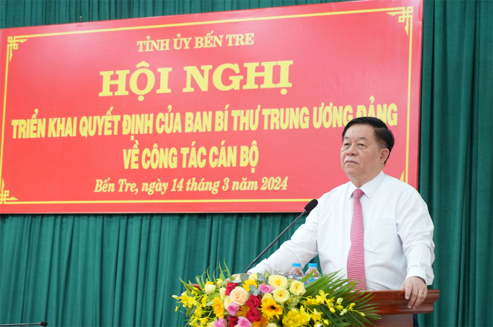 Điều động, chỉ định Phó trưởng Ban Tuyên giáo TƯ Trần Thanh Lâm giữ chức Phó Bí thư Tỉnh ủy Bến Tre- Ảnh 1.