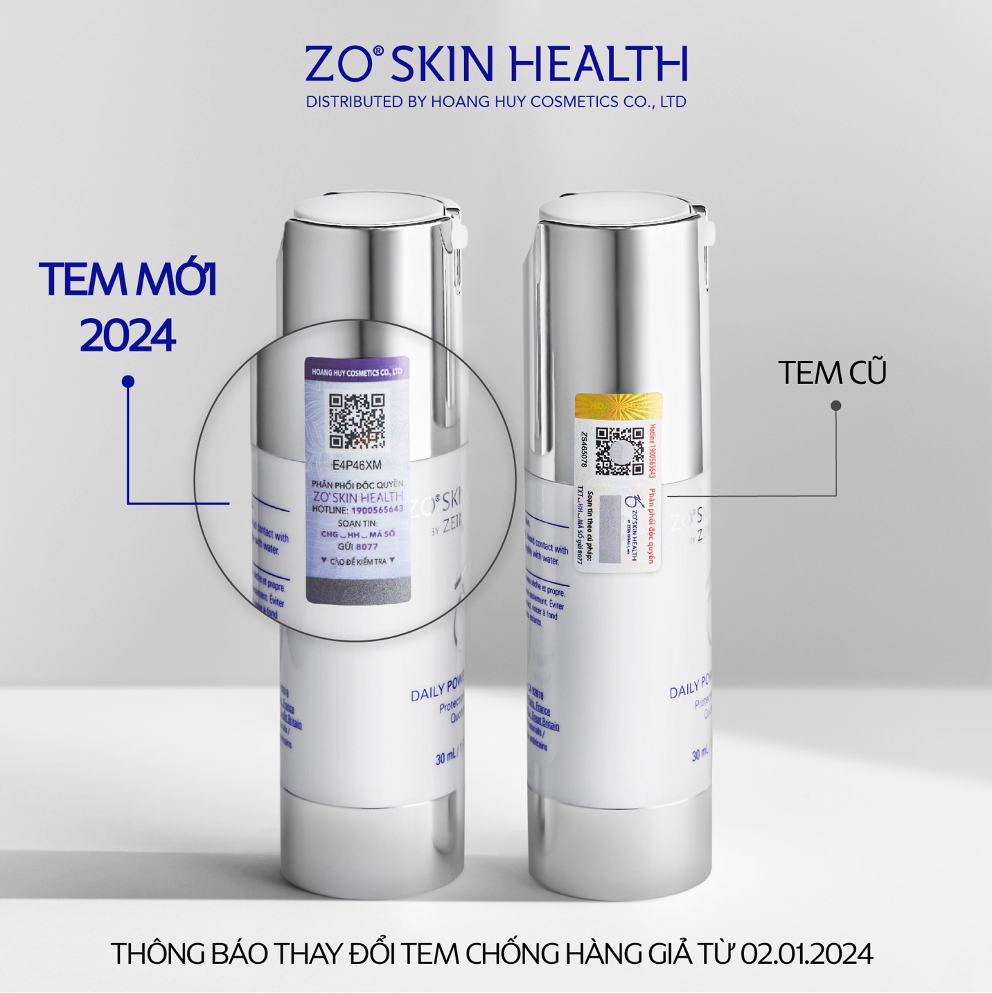 ZO® Skin Health thay đổi tem phân phối chính hãng- Ảnh 1.