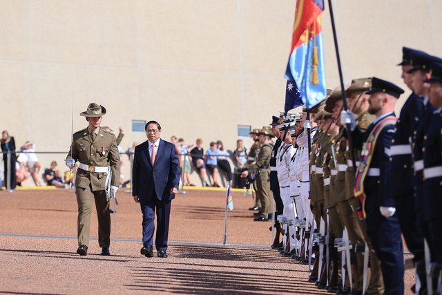 Lễ đón Thủ tướng Phạm Minh Chính thăm chính thức Australia theo nghi thức trọng thể nhất- Ảnh 4.