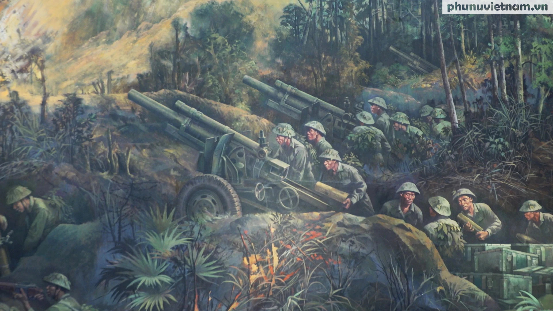 Tranh sơn dầu panorama hơn 3.000m2 về chiến dịch Điện Biên Phủ - Ảnh 4.