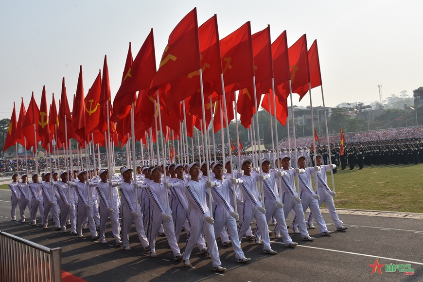 Hợp luyện toàn lực lượng tham gia diễu binh, diễu hành tại Lễ kỷ niệm 70 năm Chiến thắng Điện Biên Phủ- Ảnh 4.