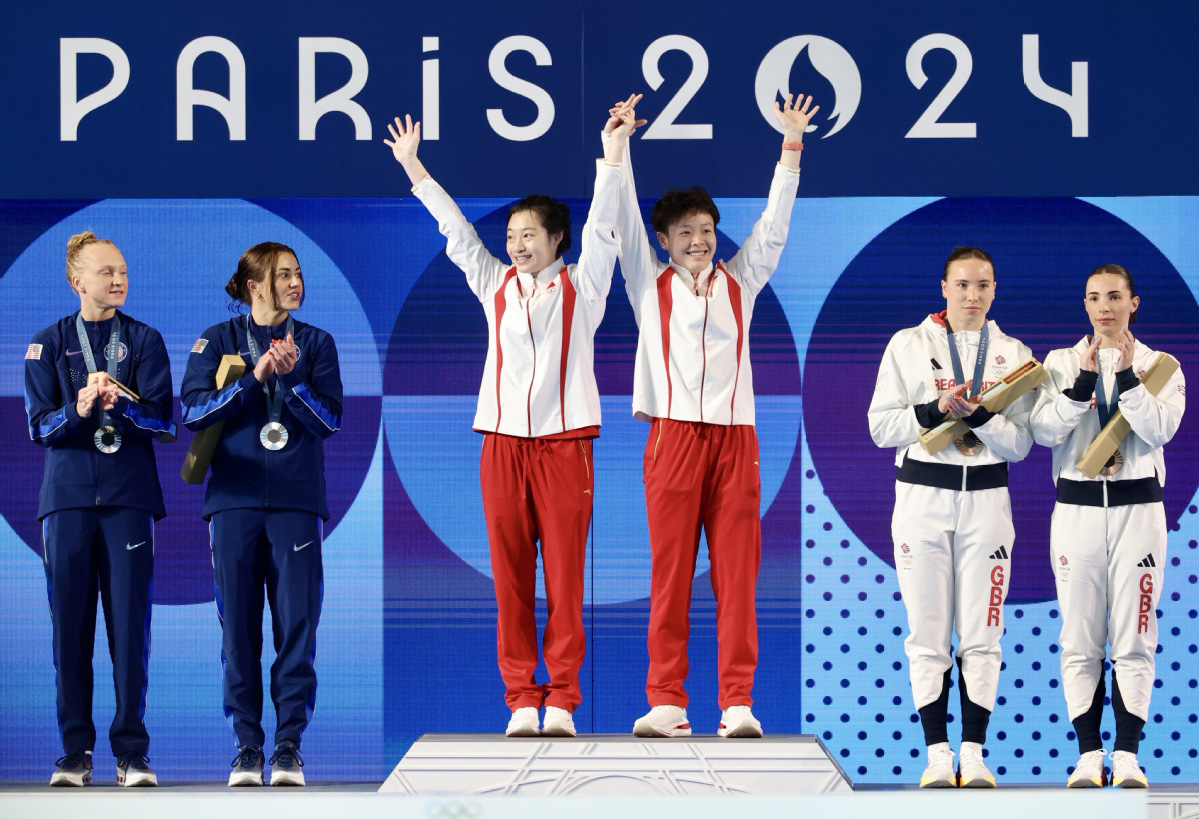 Olympic Paris: "Song ngư" Trung Quốc giành Huy chương vàng nhảy cầu đồng bộ 3m nữ- Ảnh 3.