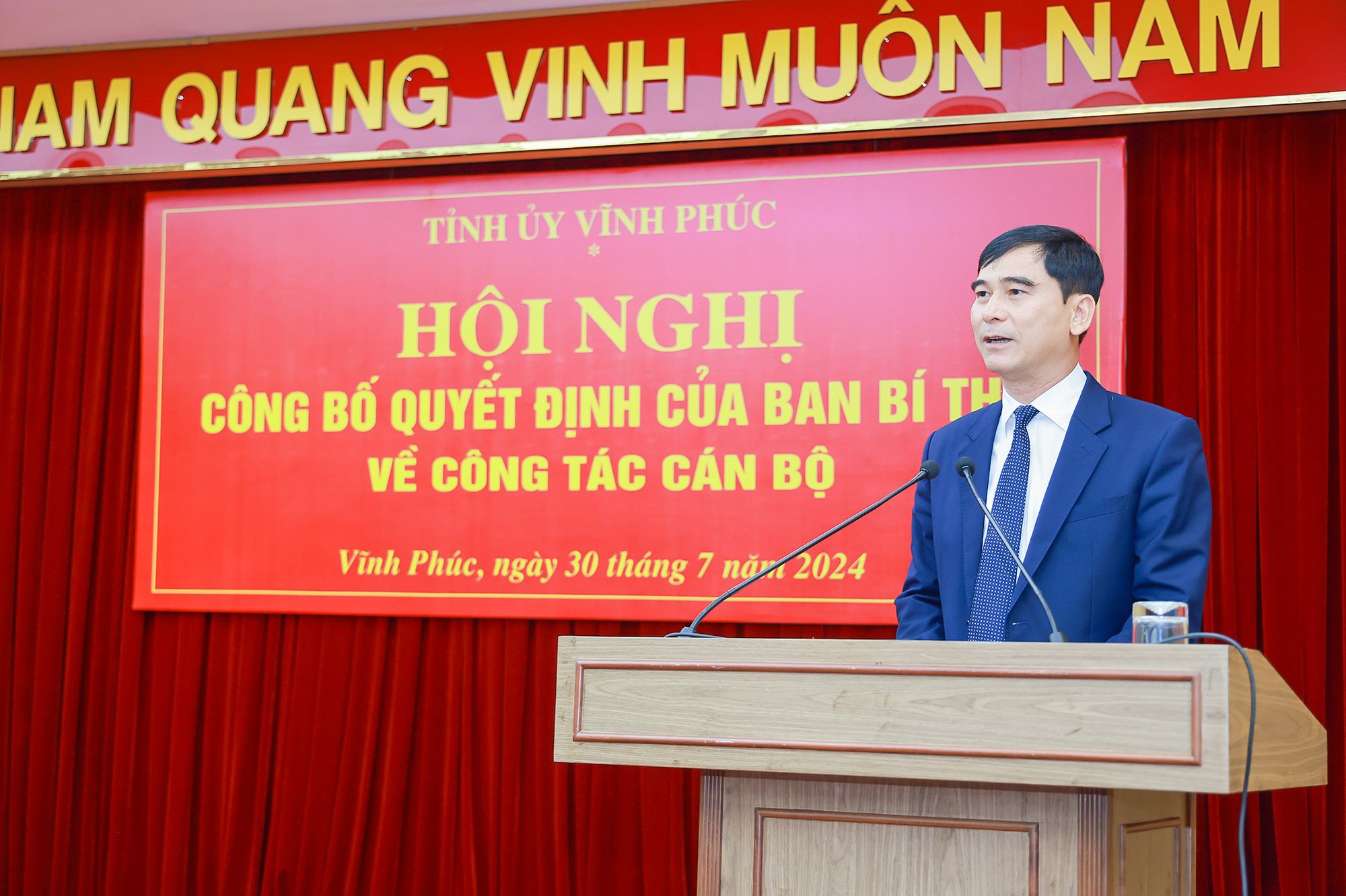 Ban Bí thư điều động, chỉ định Thứ trưởng giữ chức Phó Bí thư Tỉnh ủy Vĩnh Phúc- Ảnh 1.