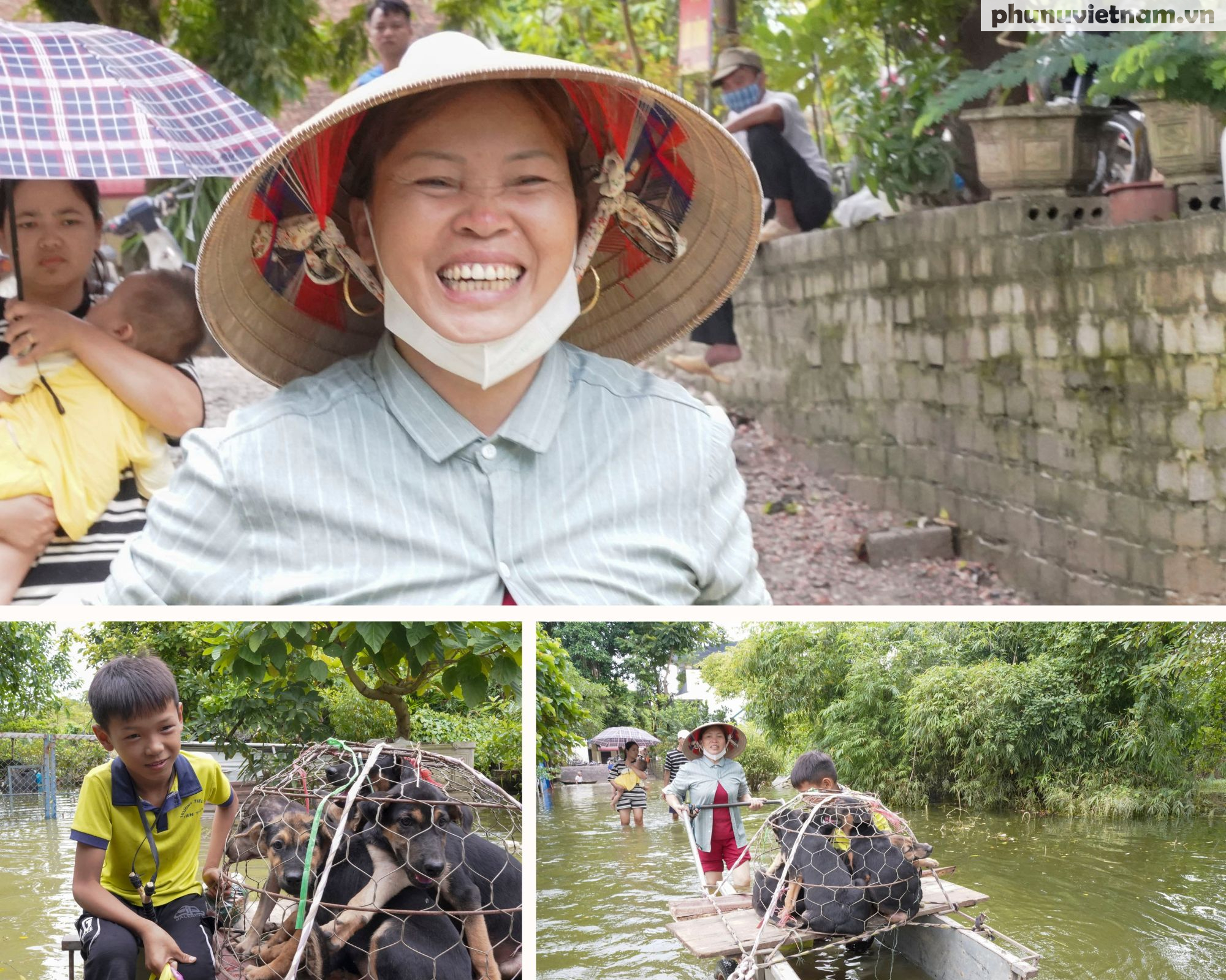 Những “nụ cười vượt khó” của người dân Chương Mỹ trong cảnh biển nước mênh mông- Ảnh 4.