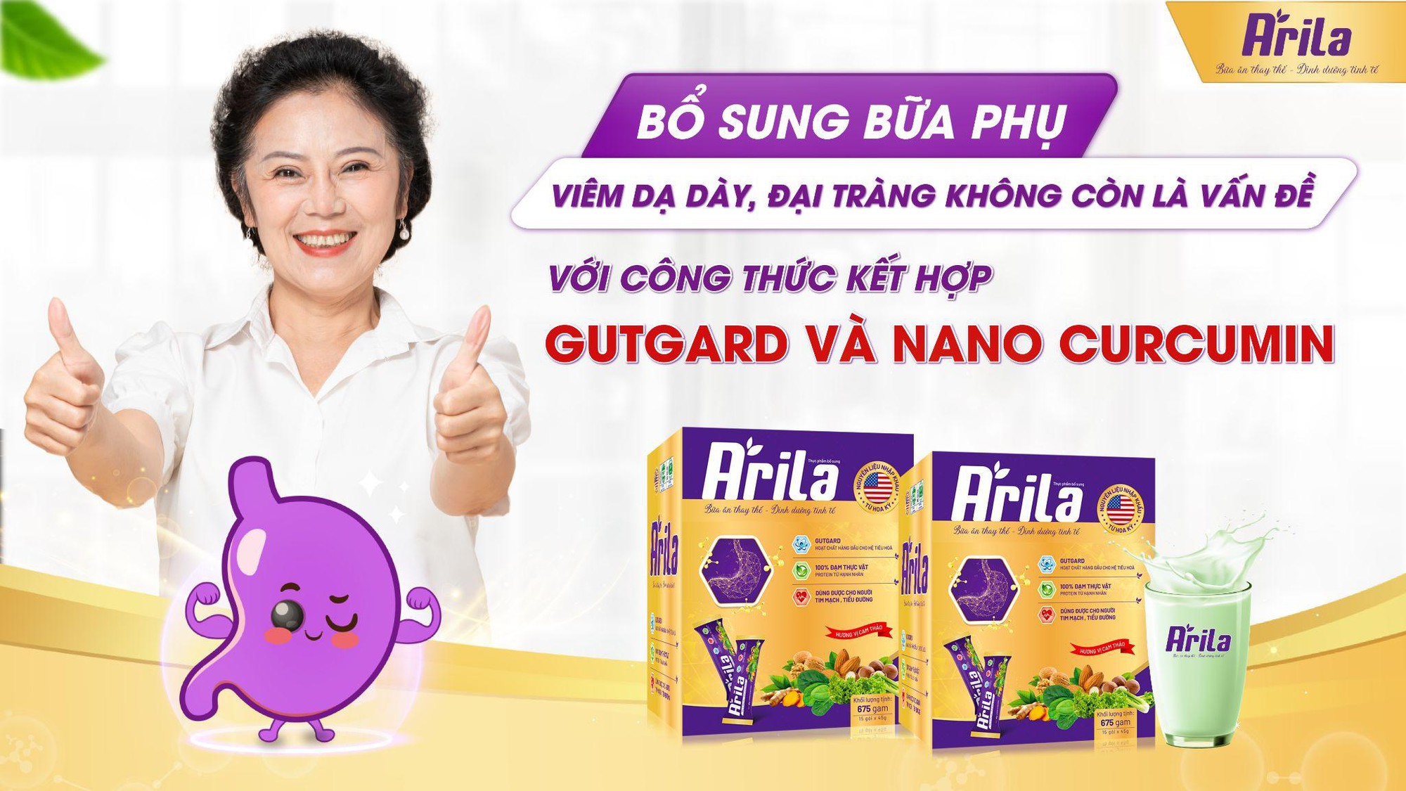 Arila - Bữa ăn dinh dưỡng thay thế đầu tiên dành riêng cho người dạ dày, đại tràng- Ảnh 2.