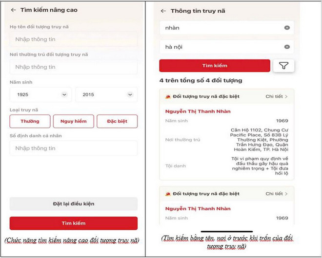 Triển khai tính năng "thông tin truy nã" trên ứng dụng VNeID- Ảnh 2.
