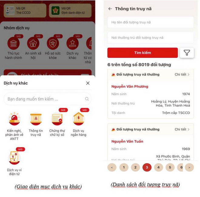 Triển khai tính năng "thông tin truy nã" trên ứng dụng VNeID- Ảnh 1.