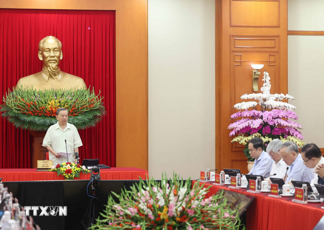 Thông báo Kết luận của Tổng Bí thư tại Hội nghị sơ kết thực hiện Nghị quyết 57- Ảnh 1. Thông báo Kết luận của Tổng Bí thư tại Hội nghị sơ kết thực hiện Nghị quyết 57- Ảnh 1.