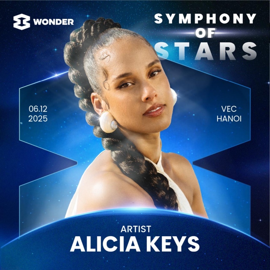 Alicia Keys, chủ nhân 17 giải Grammy sẽ biểu diễn tại 8Wonder Winter 2025- Ảnh 1. Alicia Keys, chủ nhân 17 giải Grammy sẽ biểu diễn tại 8Wonder Winter 2025- Ảnh 1.