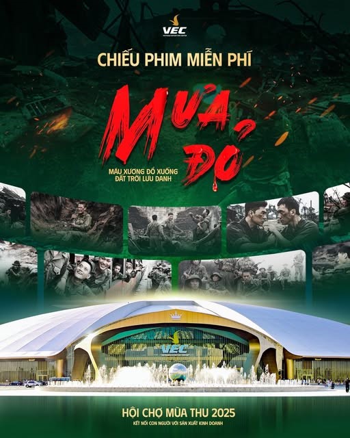 Chiếu miễn phí "Mưa đỏ", "Tử chiến trên không" tại Hội chợ Mùa Thu 2025- Ảnh 1. Chiếu miễn phí "Mưa đỏ", "Tử chiến trên không" tại Hội chợ Mùa Thu 2025- Ảnh 1.