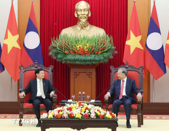 Tổng Bí thư Tô Lâm tiếp Tổng Bí thư, Chủ tịch nước Lào Thongloun Sisoulith- Ảnh 1. Tổng Bí thư Tô Lâm tiếp Tổng Bí thư, Chủ tịch nước Lào Thongloun Sisoulith- Ảnh 1.