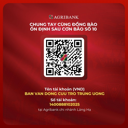 Mặt trận Tổ quốc Việt Nam thông tin số tài khoản tại Agribank tiếp nhận ủng hộ đồng bào chịu thiệt hại do bão số 10 - Ảnh 1.