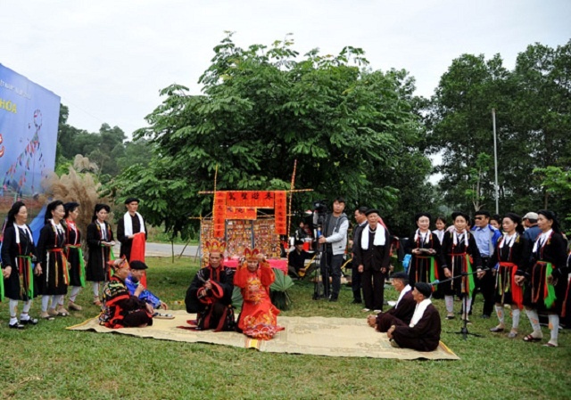 Độc đáo lễ Cấp sắc của người Sán Dìu tỉnh Thái Nguyên- Ảnh 4.