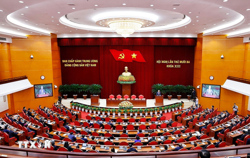 Bế mạc Hội nghị lần thứ 13 Ban Chấp hành Trung ương Đảng khóa XIII- Ảnh 3.