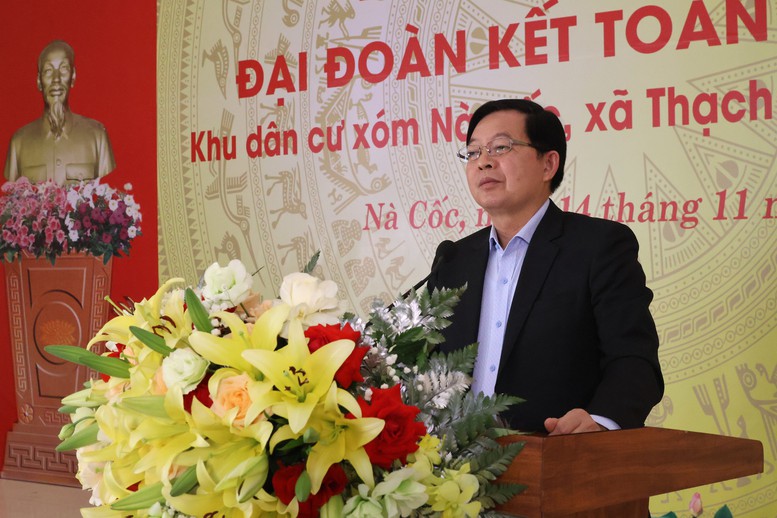 Phó Thủ tướng Hồ Quốc Dũng dự Ngày hội Đại đoàn kết toàn dân tộc tại khu dân cư Nà Cốc, Cao Bằng- Ảnh 1.