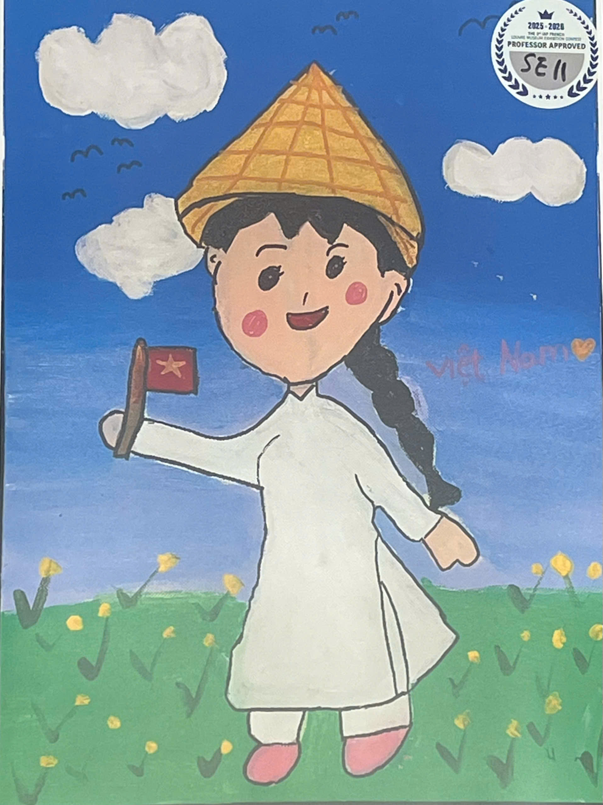 Học sinh trổ tài hội họa hướng tới triển lãm tại Bảo tàng Louvre 2026- Ảnh 3. Học sinh trổ tài hội họa hướng tới triển lãm tại Bảo tàng Louvre 2026- Ảnh 3.