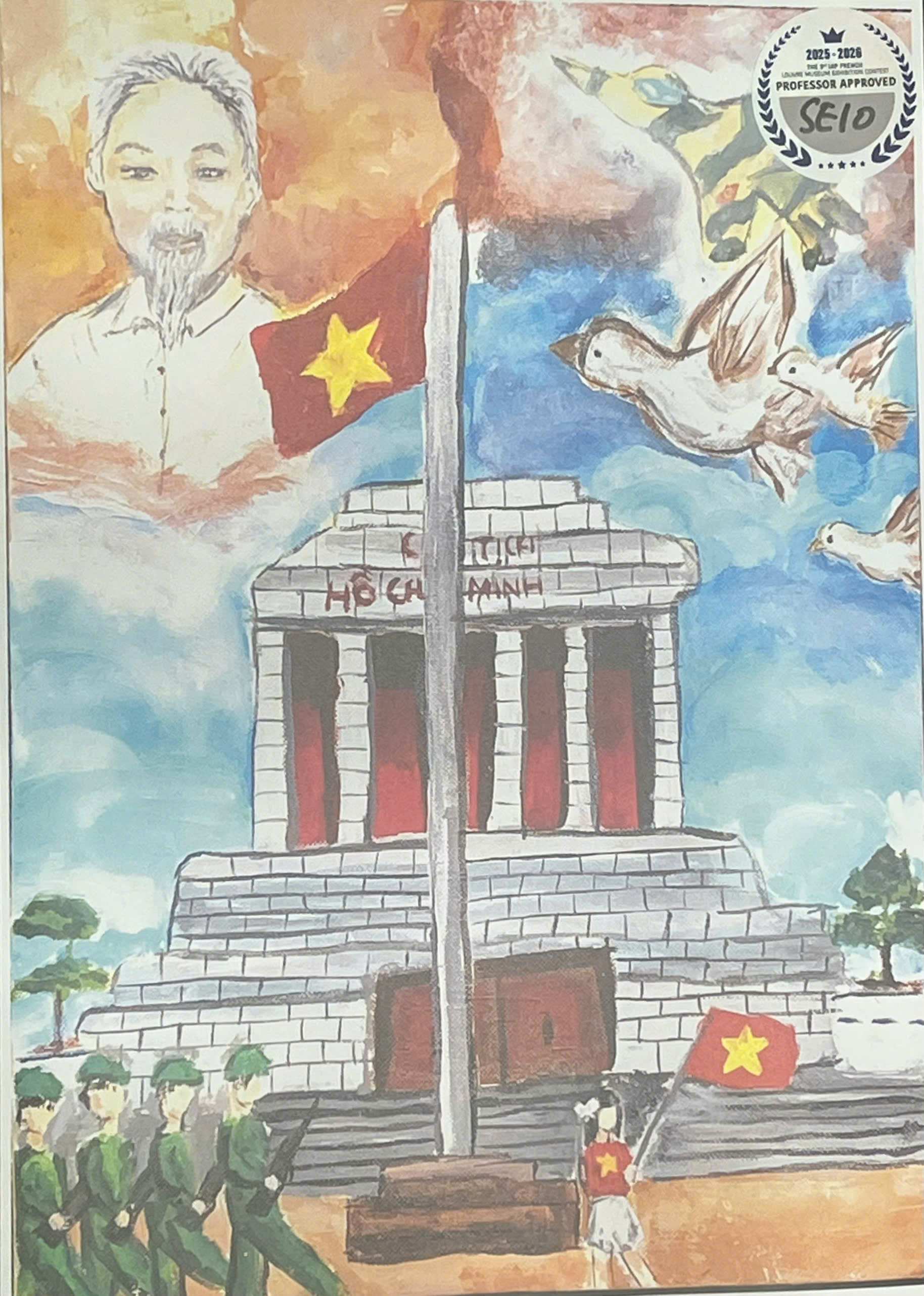 Học sinh trổ tài hội họa hướng tới triển lãm tại Bảo tàng Louvre 2026- Ảnh 1. Học sinh trổ tài hội họa hướng tới triển lãm tại Bảo tàng Louvre 2026- Ảnh 1.