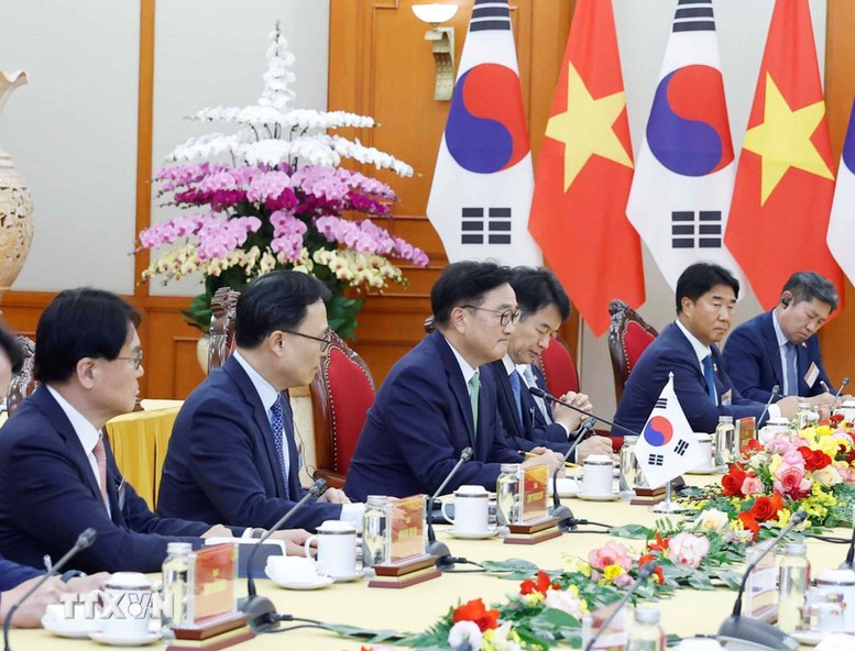 Tổng Bí thư Tô Lâm hội kiến với Chủ tịch Quốc hội Hàn Quốc- Ảnh 3.