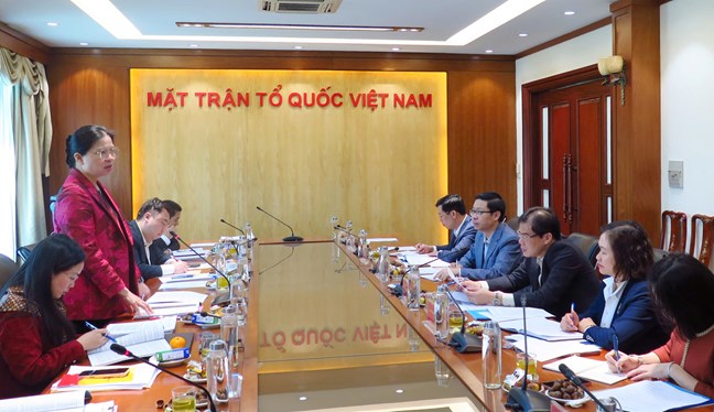 Phó Chủ tịch Hà Thị Nga cho ý kiến vào nội dung Đại hội đại biểu MTTQ Việt Nam tỉnh Cao Bằng lần thứ I, nhiệm kỳ 2025-2030- Ảnh 2.