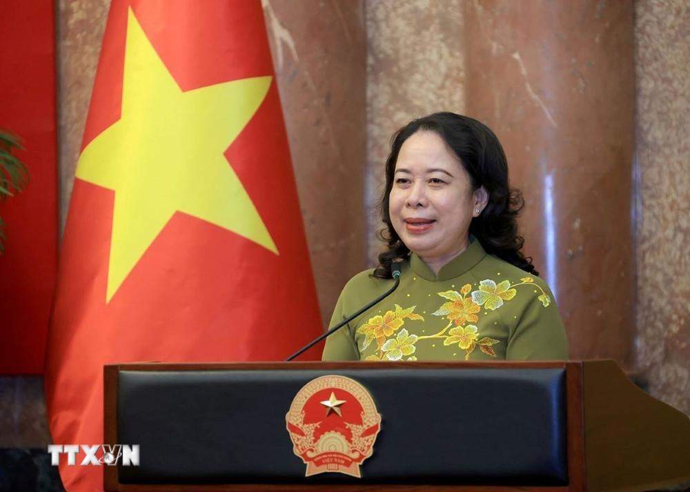 Phó Chủ tịch nước Võ Thị Ánh Xuân gặp gỡ Đoàn đại biểu dân tộc thiểu số Cao Bằng- Ảnh 2. Phó Chủ tịch nước Võ Thị Ánh Xuân gặp gỡ Đoàn đại biểu dân tộc thiểu số Cao Bằng- Ảnh 2.