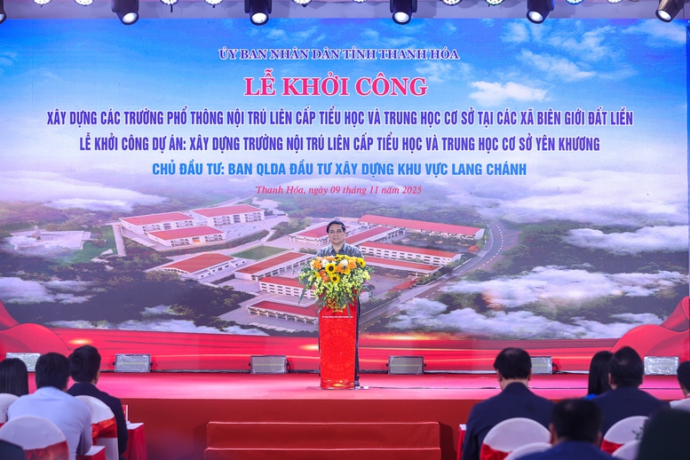 Thủ tướng: Từng ngôi trường mới nơi biên giới sẽ là nơi ươm mầm tri thức, thắp sáng ước mơ, hiện thực hóa khát vọng- Ảnh 4.