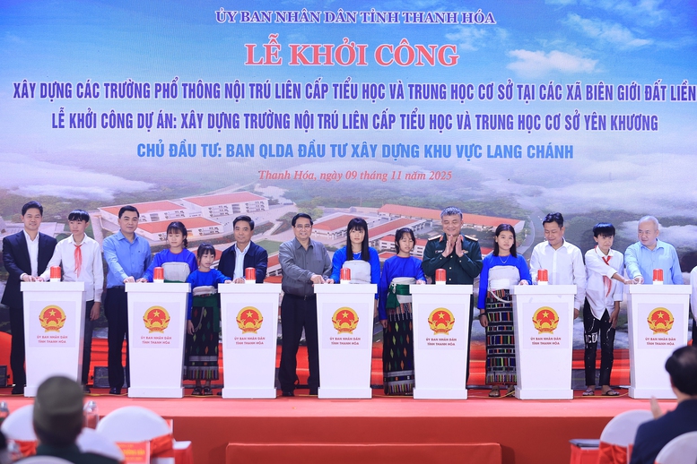 Thủ tướng: Từng ngôi trường mới nơi biên giới sẽ là nơi ươm mầm tri thức, thắp sáng ước mơ, hiện thực hóa khát vọng- Ảnh 5.