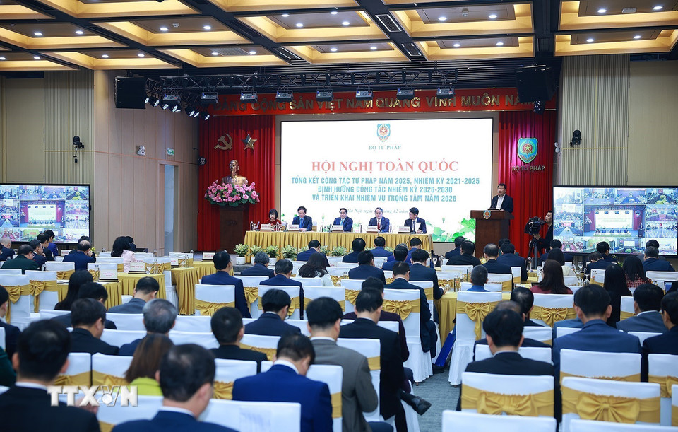 Thủ tướng dự Hội nghị toàn quốc tổng kết công tác Tư pháp năm 2025- Ảnh 5.