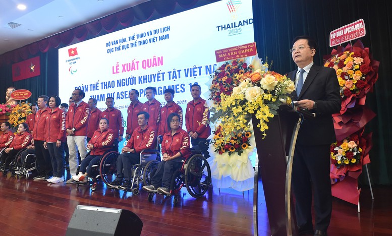 Lễ xuất quân của Đoàn Thể thao người khuyết tật Việt Nam tham dự ASEAN Para Games 13- Ảnh 1.