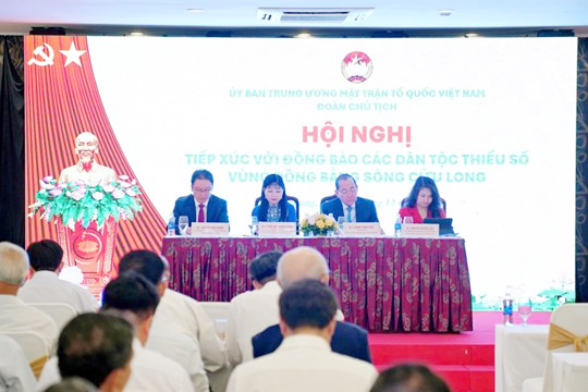 Đoàn Chủ tịch Ủy ban Trung ương MTTQ Việt Nam tổ chức Hội nghị tiếp xúc đồng bào dân tộc thiểu số vùng ĐBSCL năm 2025- Ảnh 1.