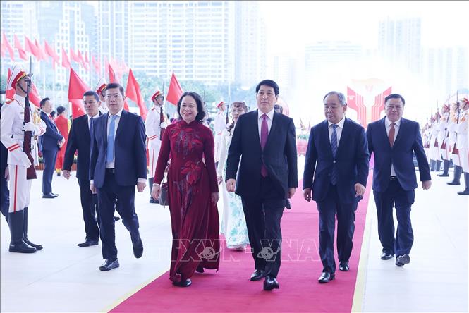 Tổng Bí thư Tô Lâm và Chủ tịch nước Lương Cường dự khai mạc Đại hội Thi đua yêu nước toàn quốc lần thứ XI- Ảnh 5.