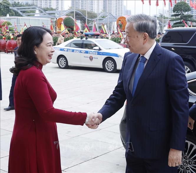 Tổng Bí thư Tô Lâm và Chủ tịch nước Lương Cường dự khai mạc Đại hội Thi đua yêu nước toàn quốc lần thứ XI- Ảnh 1.