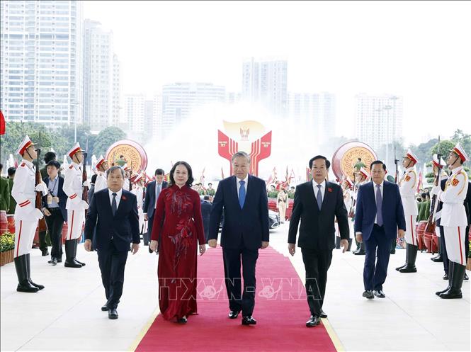 Tổng Bí thư Tô Lâm và Chủ tịch nước Lương Cường dự khai mạc Đại hội Thi đua yêu nước toàn quốc lần thứ XI- Ảnh 2.