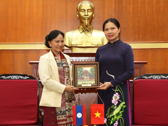 Phó Chủ tịch Hà Thị Nga tiếp Đoàn đại biểu Ủy ban Trung ương Mặt trận Lào xây dựng đất nước- Ảnh 3.