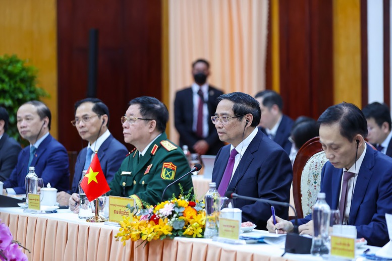 Thủ tướng Phạm Minh Chính hội đàm với Thủ tướng Campuchia Hun Manet- Ảnh 1.