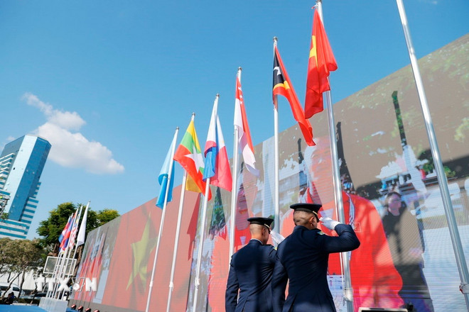 SEA Games 33: Lễ thượng cờ gửi thông điệp đoàn kết tới cộng đồng ASEAN- Ảnh 1.