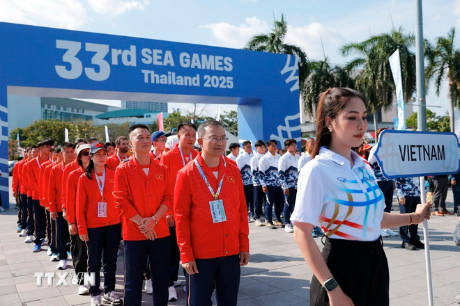 SEA Games 33: Lễ thượng cờ gửi thông điệp đoàn kết tới cộng đồng ASEAN- Ảnh 2.