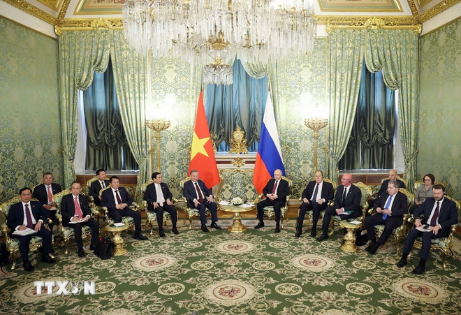 Tổng Bí thư Tô Lâm hội đàm với Tổng thống Nga Vladimir Putin- Ảnh 1. Tổng Bí thư Tô Lâm hội đàm với Tổng thống Nga Vladimir Putin- Ảnh 1.