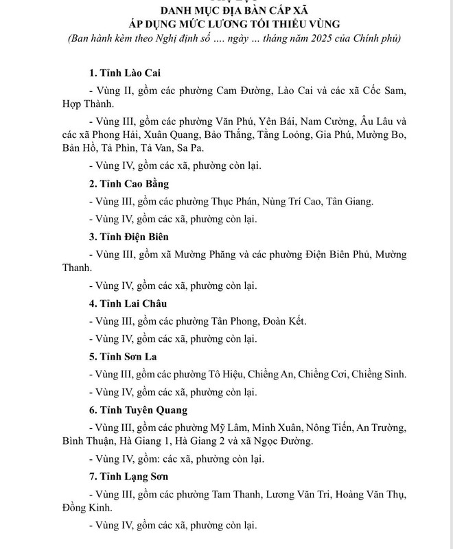 Sắp xếp lại 4 vùng tính lương tối thiểu sau khi sáp nhập xã, tỉnh từ ngày 1/7- Ảnh 1. Sắp xếp lại 4 vùng tính lương tối thiểu sau khi sáp nhập xã, tỉnh từ ngày 1/7- Ảnh 1.