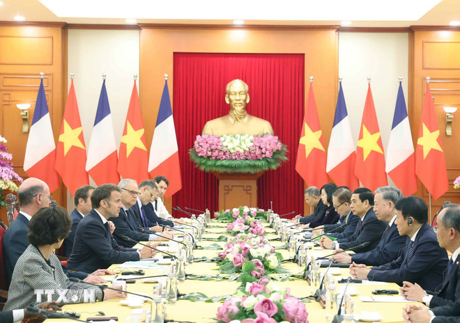Tổng Bí thư Tô Lâm hội kiến Tổng thống Pháp- Ảnh 1. Tổng Bí thư Tô Lâm hội kiến Tổng thống Pháp- Ảnh 1.