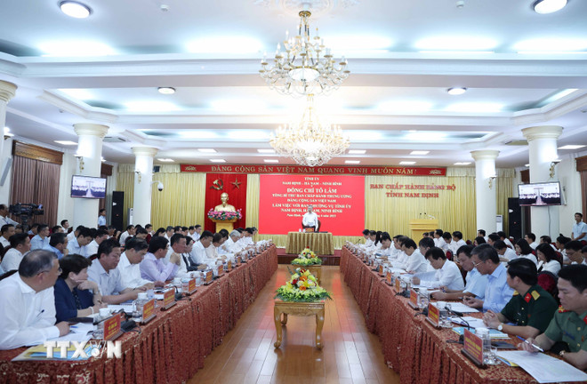 Tổng Bí thư: Hợp nhất 3 tỉnh Nam Định, Hà Nam và Ninh Bình là bước đi tất yếu- Ảnh 3. Tổng Bí thư: Hợp nhất 3 tỉnh Nam Định, Hà Nam và Ninh Bình là bước đi tất yếu- Ảnh 3.