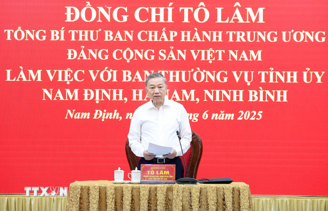 Tổng Bí thư: Hợp nhất 3 tỉnh Nam Định, Hà Nam và Ninh Bình là bước đi tất yếu- Ảnh 2. Tổng Bí thư: Hợp nhất 3 tỉnh Nam Định, Hà Nam và Ninh Bình là bước đi tất yếu- Ảnh 2.