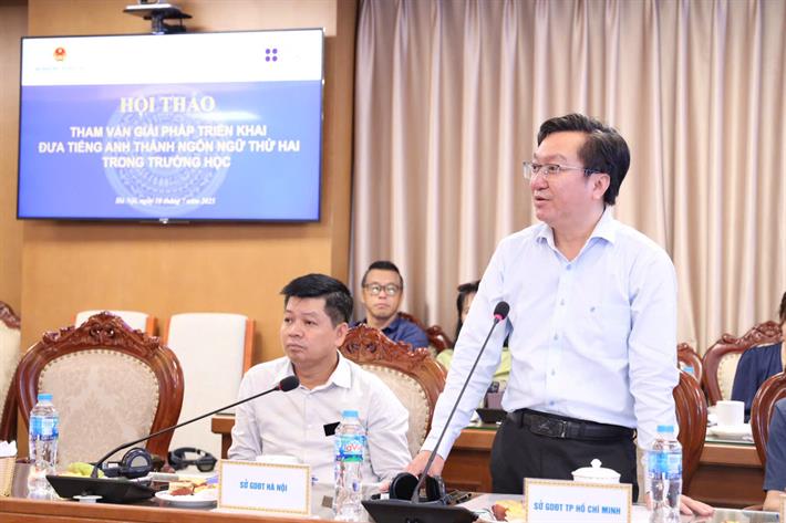 学校で英語を第二言語にするには「3つの財」が必要 - 写真 1。 Đưa tiếng Anh thành ngôn ngữ thứ hai trong trường học cần phải có