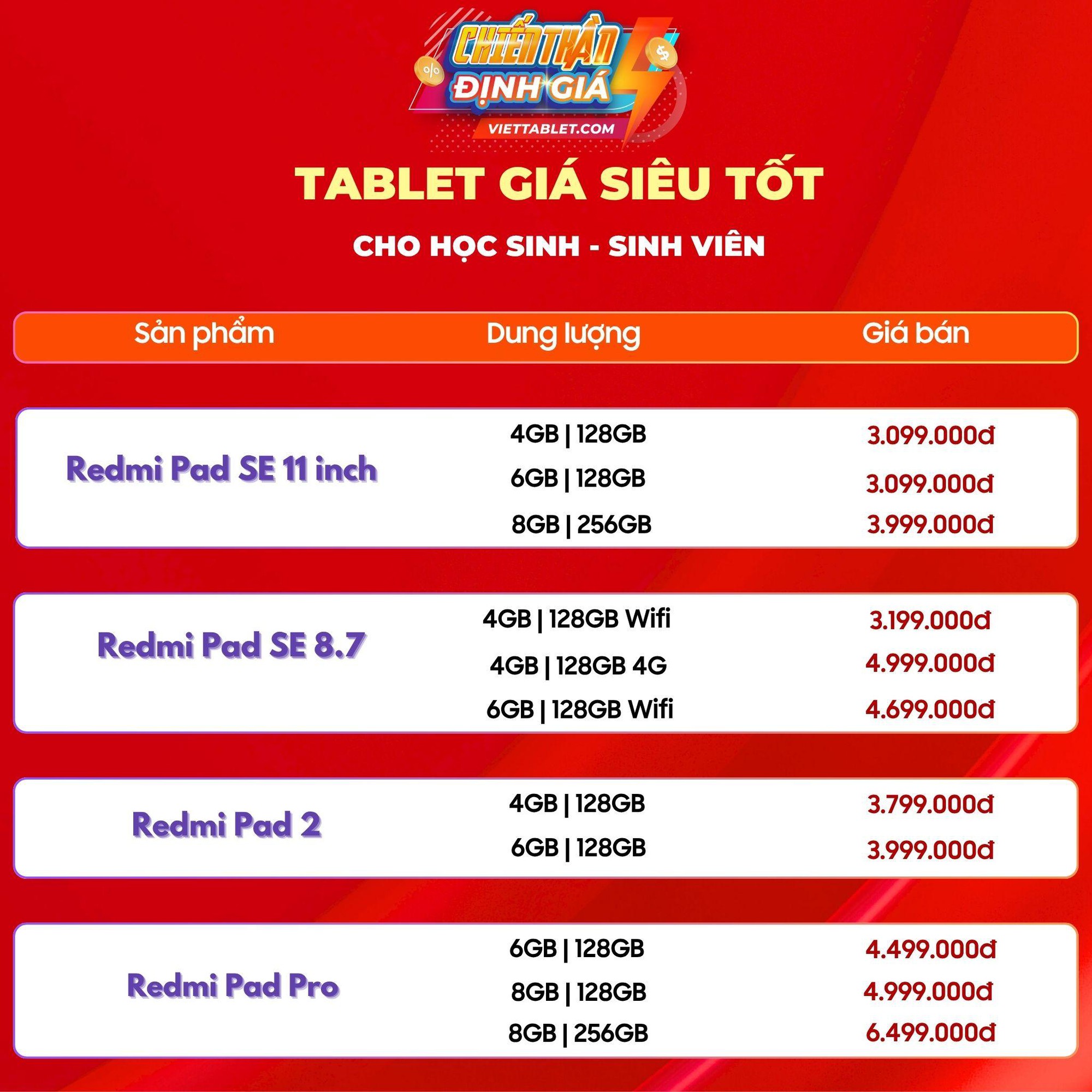 Redmi Pad 2, Galaxy Tab S9, iPad Gen 11 đang có giá siêu tốt dịp năm học mới- Ảnh 1. Redmi Pad 2, Galaxy Tab S9, iPad Gen 11 đang có giá siêu tốt dịp năm học mới- Ảnh 1.
