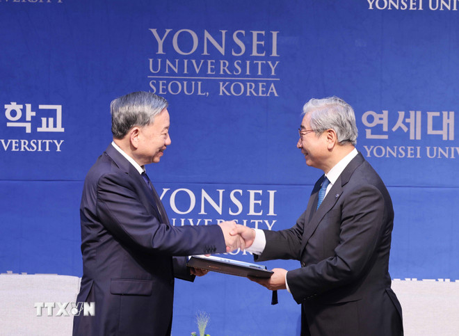 Toàn văn phát biểu của Tổng Bí thư Tô Lâm tại Đại học Yonsei của Hàn Quốc- Ảnh 1. Toàn văn phát biểu của Tổng Bí thư Tô Lâm tại Đại học Yonsei của Hàn Quốc- Ảnh 1.