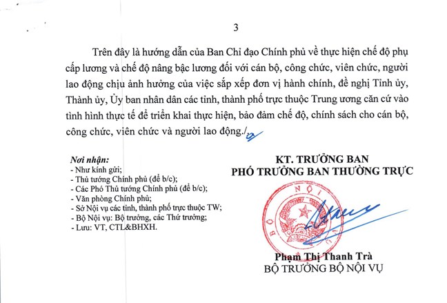 Hướng dẫn thực hiện chế độ phụ cấp, nâng bậc lương công chức, viên chức sau sắp xếp đơn vị hành chính- Ảnh 3.