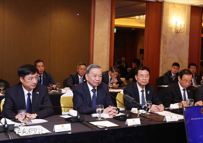 Tổng Bí thư: Hợp tác khoa học công nghệ là một trụ cột quan trọng nâng tầm quan hệ Việt-Hàn- Ảnh 1.