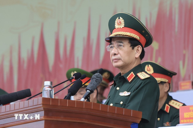 Hơn 16.000 chiến sỹ lực lượng vũ trang tổng hợp luyện diễu binh, diễu hành- Ảnh 1.