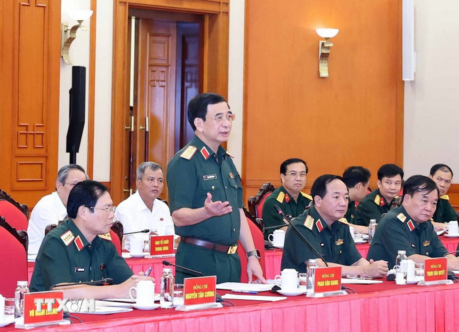 Bộ Chính trị làm việc với Ban Thường vụ Quân ủy Trung ương- Ảnh 1. Bộ Chính trị làm việc với Ban Thường vụ Quân ủy Trung ương- Ảnh 1.